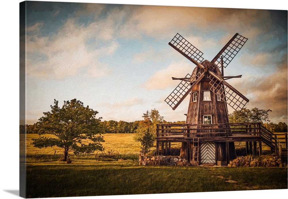 Old windmill in nature