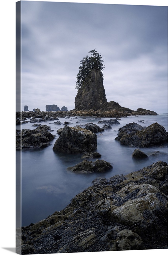 Long exposure of  Second Beach in the Pacific Coast of Washington State.