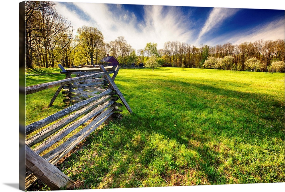 Spring Scenic View of the Historic Wick Farm, Jockey Hollow State Park, Morristown, New Jersey