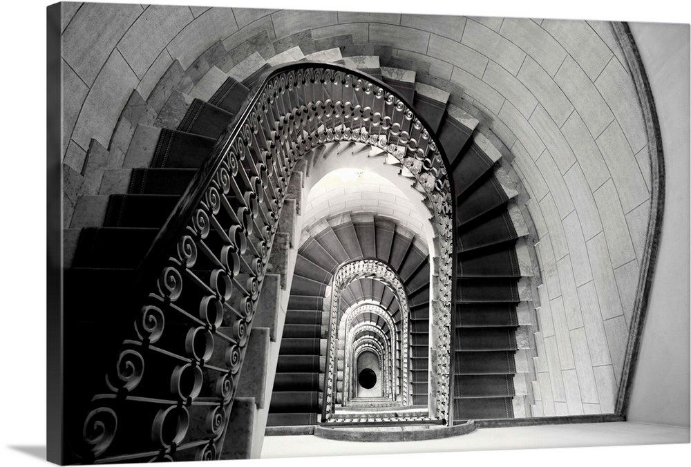 Staircase Perspective Rome Marriott Flora Hotel Italy - 