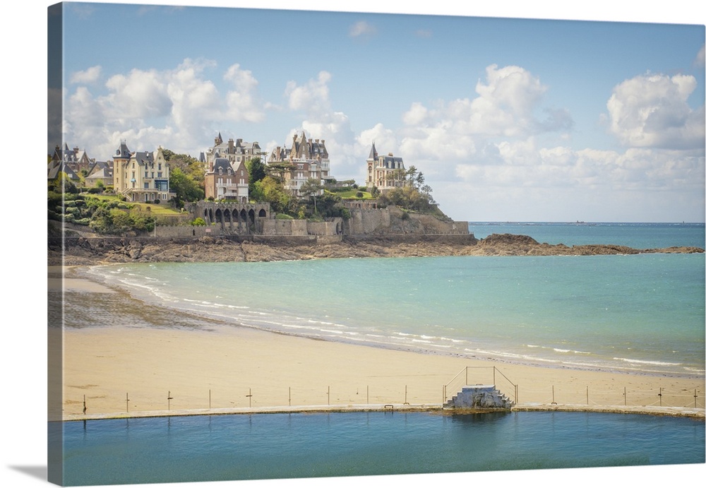 The large beach of Dinard city in brittany, cotes d'armor area in france.