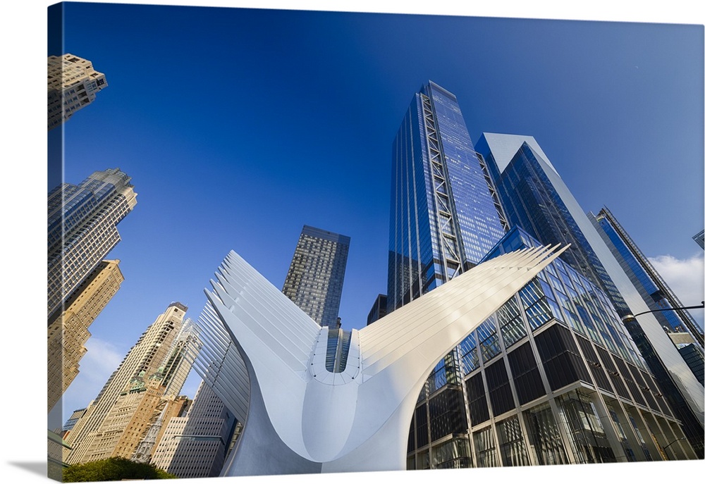 Low Angle View of the Oculus World Trade Center, Manhattan, New York City, USA