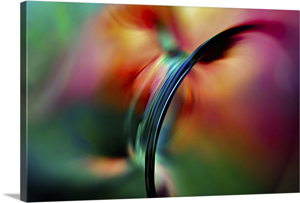 An abstract macro photograph of a vase on its side.