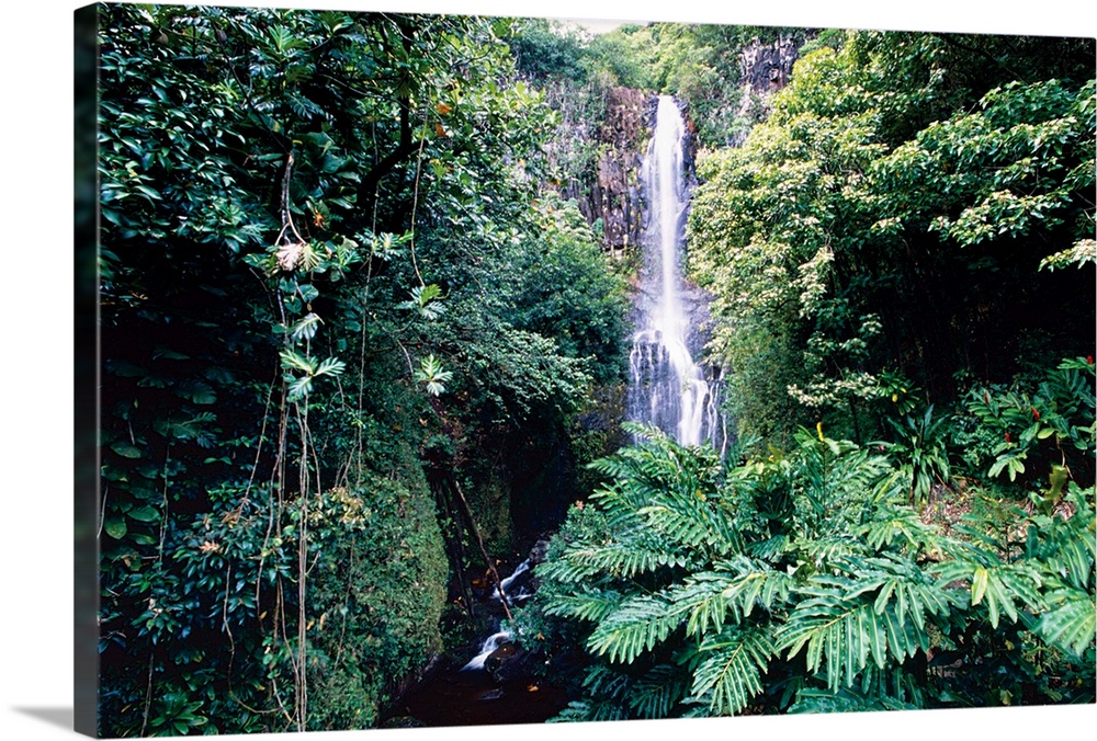 Wailua Falls on Hana Hwy, Maui, Hawaii.