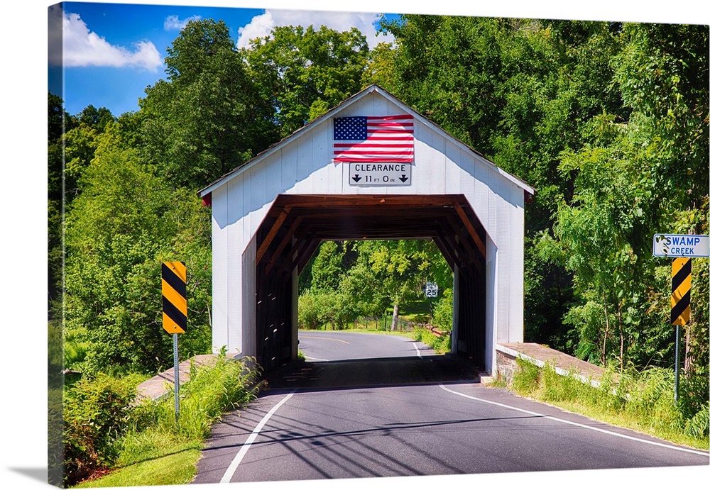 Erwinna Covered Bridge, Bucks County, Pennsylvania.