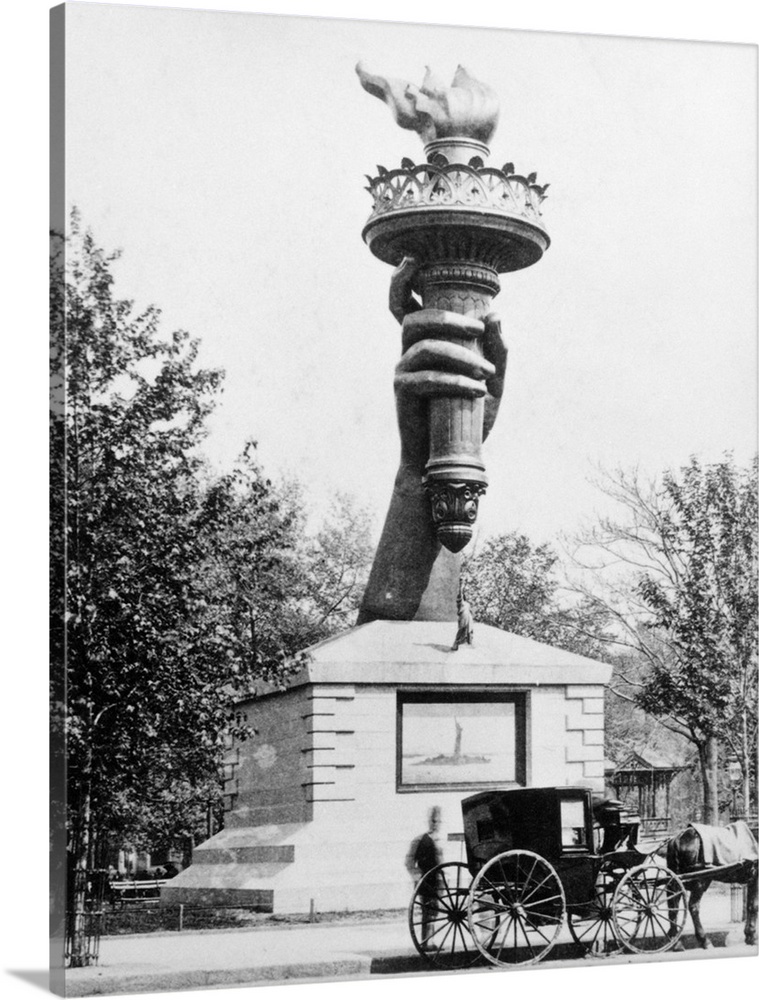 1880's Statue Of Liberty Torch On Display As A Fundraiser Madison Square New York City USA.