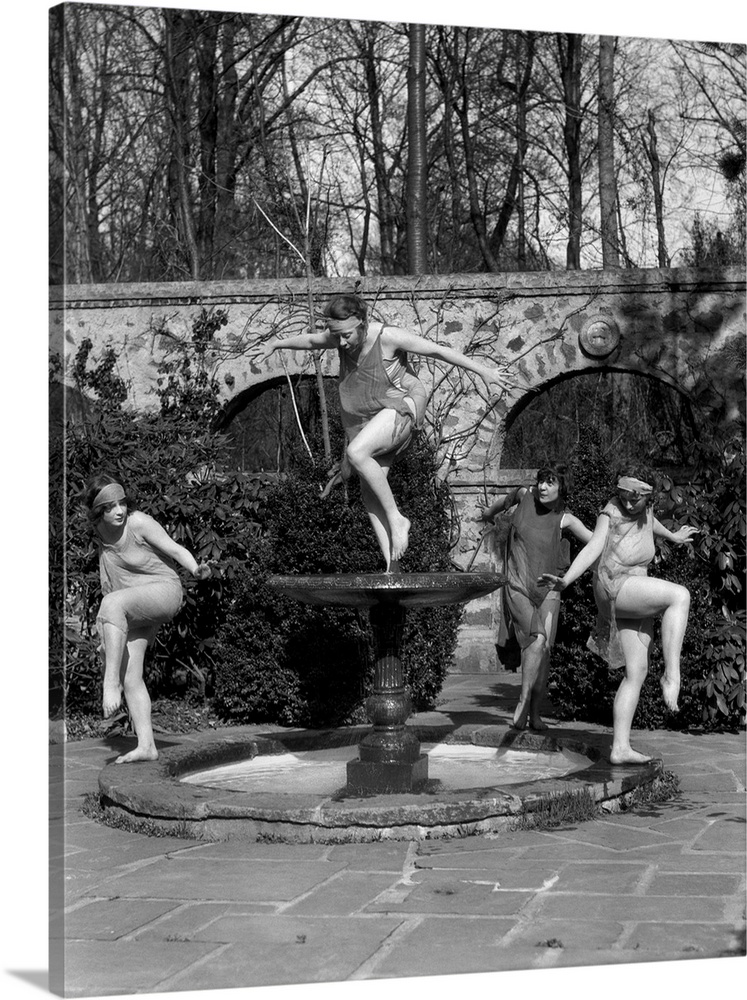 1910s Amateur Theatrics Of Greek Mythology HyLas Kidnapped Three Female Sprites Water Nymphs Dancing In Fountain Spring Of...