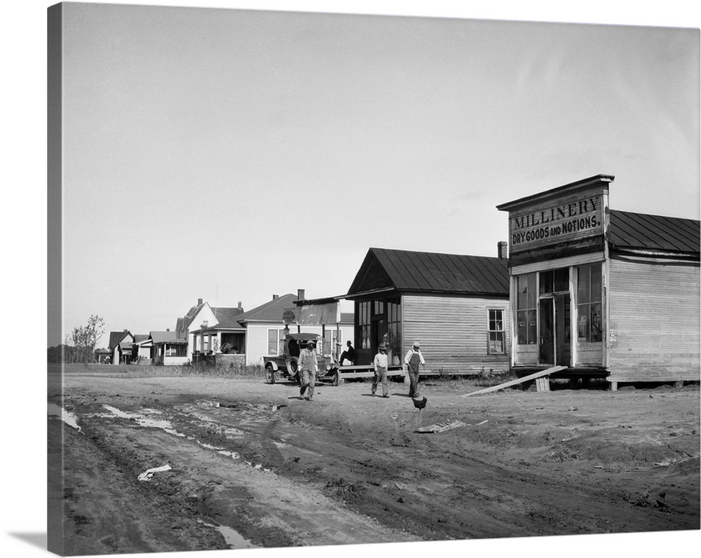 1920's 1928 Main Street Of Columbus Ky Which Was Moved To Higher Ground After The 1927 Flood Of The Mississippi River.