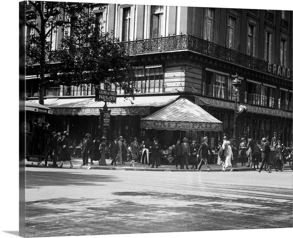 1920's Cafe De La Paix In The Grand Hotel Paris France.