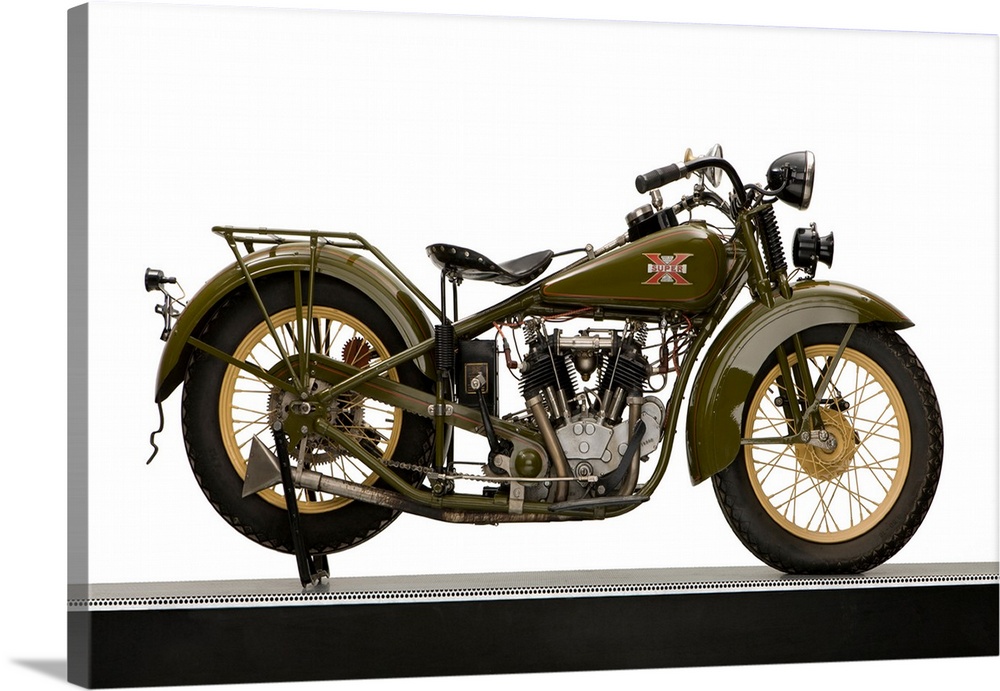 1930 Excelsior 750cc Super-X, V-twin motorcycle.