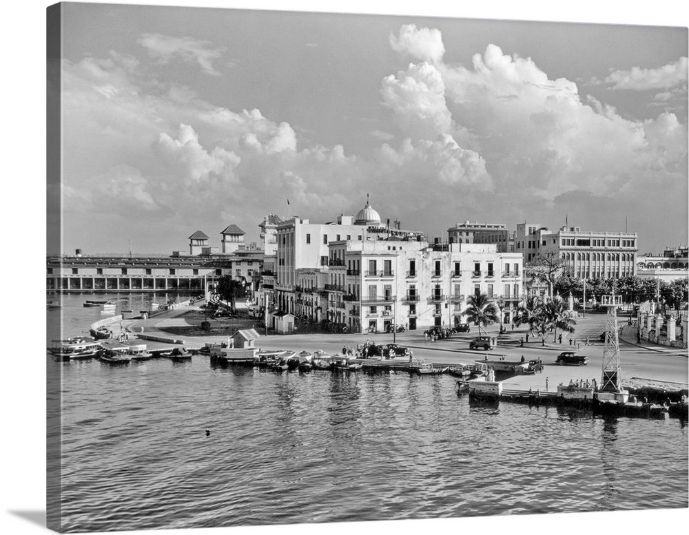 1930's 1940's View From The Bay Havana Cuba.