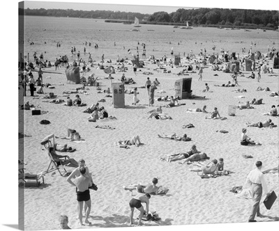 1930's Lake Shore Beach Berlin Germany
