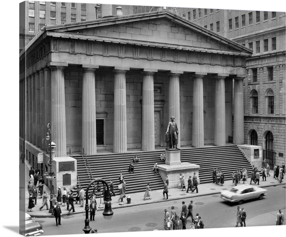 1950's 1958 Wall Street Federal Hall National Memorial New York City USA.