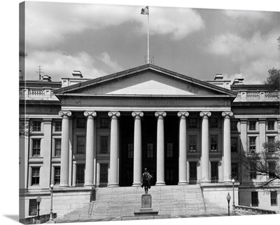 1950's 1960's Front Of The Treasury Building Washington Dc USA