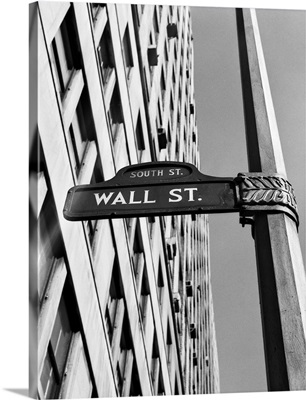 1950's 1960's Wall Street Sign