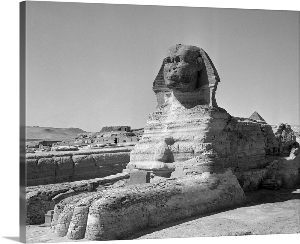 1950's The Sphinx At The Giza Pyramids Cairo Egypt.