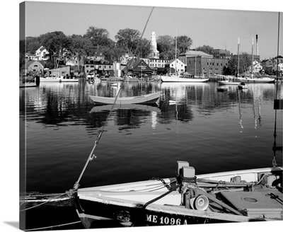 1960's Boats Dock Harbor Maine USA