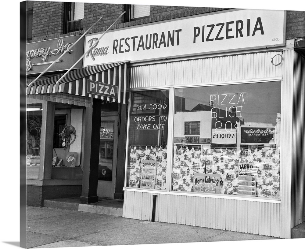 1960's Restaurant Pizzeria Storefront.
