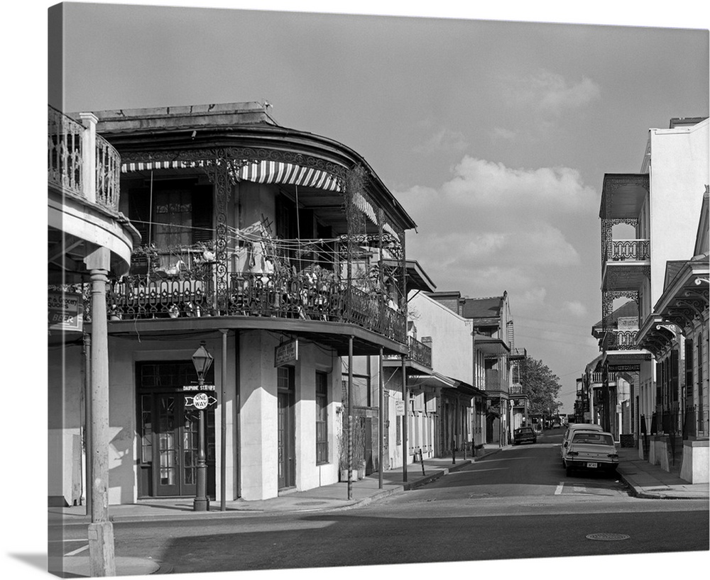 1960's Street Scene French Quarter New Orleans Louisiana USA.