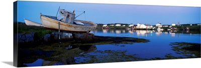 Abandoned boat at a coast, Change Islands, Newfoundland and Labrador, Canada