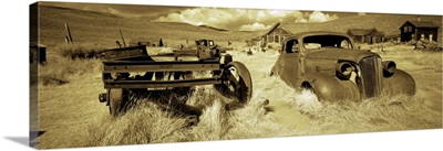 Abandoned car in a ghost town, Bodie Ghost Town, Mono County, California