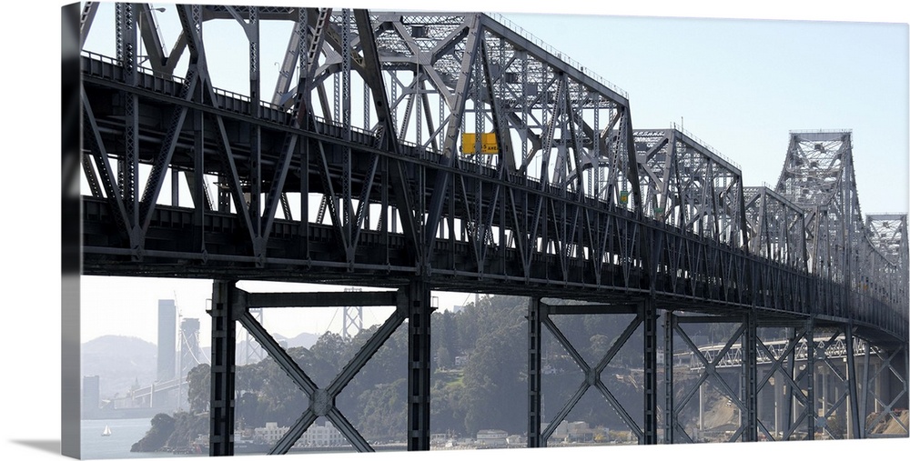 Abandoned Old Bridge and Yerba Buena Island, San Francisco, Oakland, California