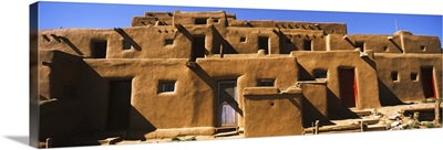Adobe houses in a village, Taos Pueblo, Taos, Taos County, New Mexico