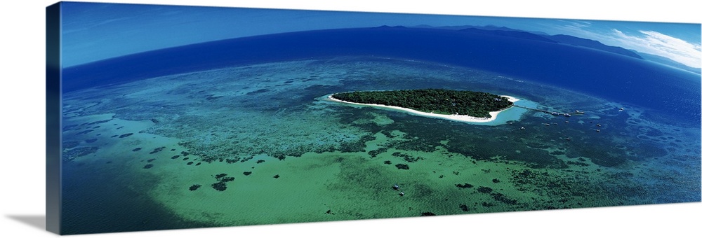 Aerial Green Island Great Barrier Reef Australia