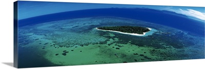 Aerial Green Island Great Barrier Reef Australia