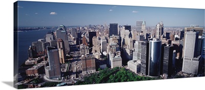 Aerial Lower Manhattan New York NY