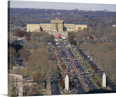 Aerial view of a building, Philadelphia Museum of Art, Philadelphia, Pennsylvania