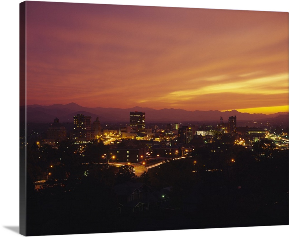 Aerial view of a city, Asheville, Buncombe County, North Carolina