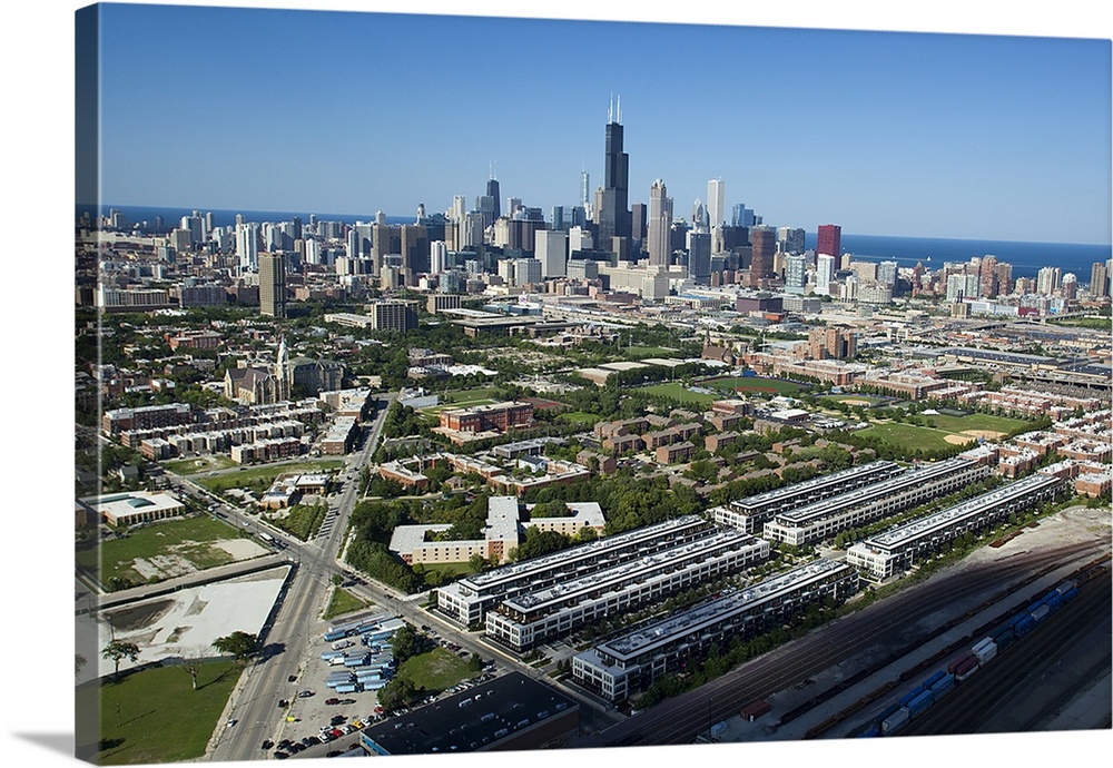 Aerial view of a city, Chicago, Cook County, Illinois, USA