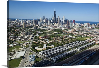 Aerial view of a city, Chicago, Cook County, Illinois, 2010