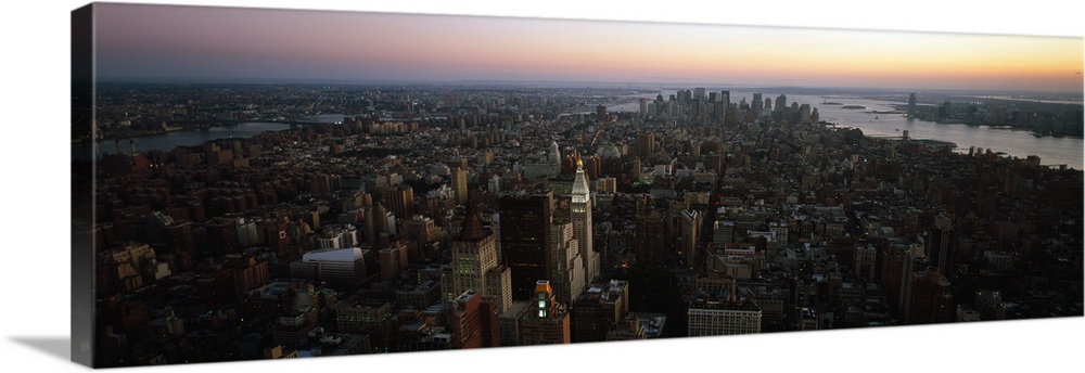 Aerial view of a city, Lower Manhattan and Financial District, Manhattan, New York City, New York State