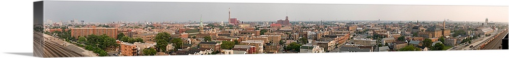 Aerial view of a city, Pilsen, Chicago, Illinois,