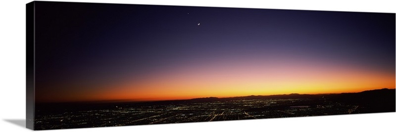 Aerial view of a city, San Fernando Valley, Los Angeles, California ...