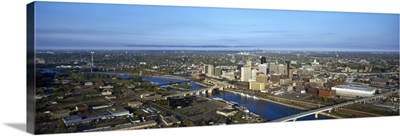 Aerial view of a city, St. Paul, Minneapolis, Minnesota,
