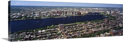 Aerial view of a cityscape, Back Bay, Cambridge, Boston, Massachusetts