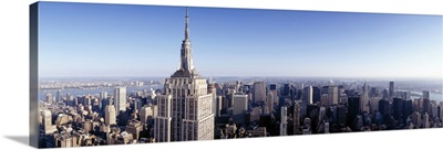 Aerial view of a cityscape, Empire State Building, Manhattan, New York City, New York State