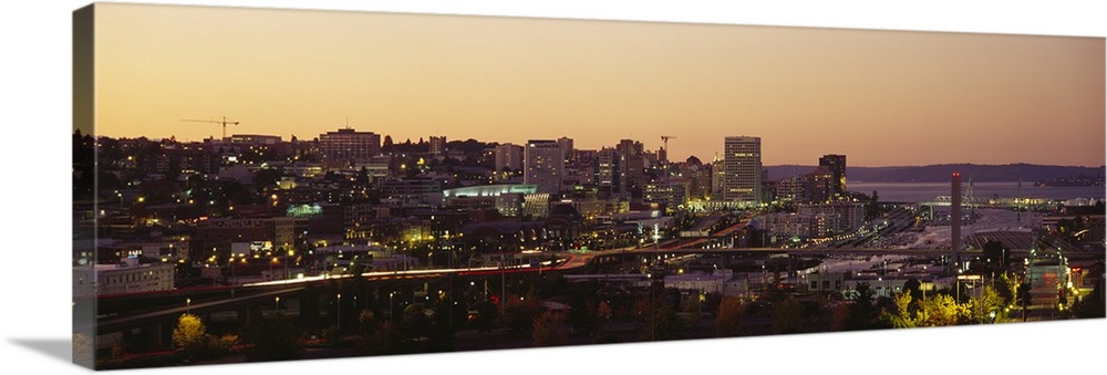Aerial view of a cityscape, Tacoma, Pierce County, Washington State