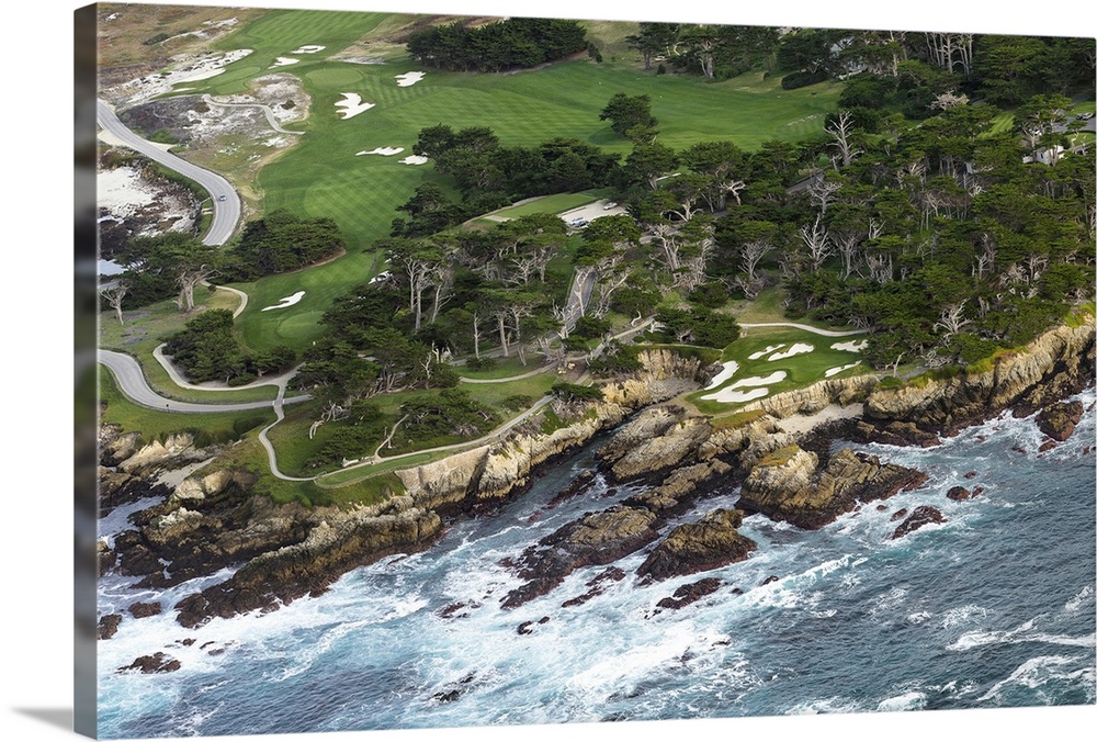 Aerial view of a golf course, Monterey Peninsula, Monterey County, California, USA