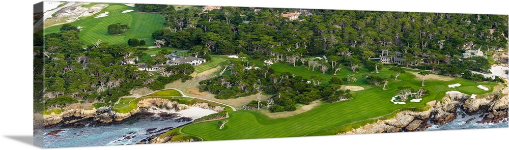Aerial view of a golf course, Monterey Peninsula, Monterey County, California, USA