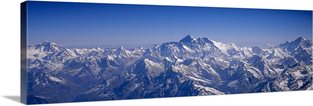Aerial view of a mountain range, Himalayas, Kathmandu, Nepal