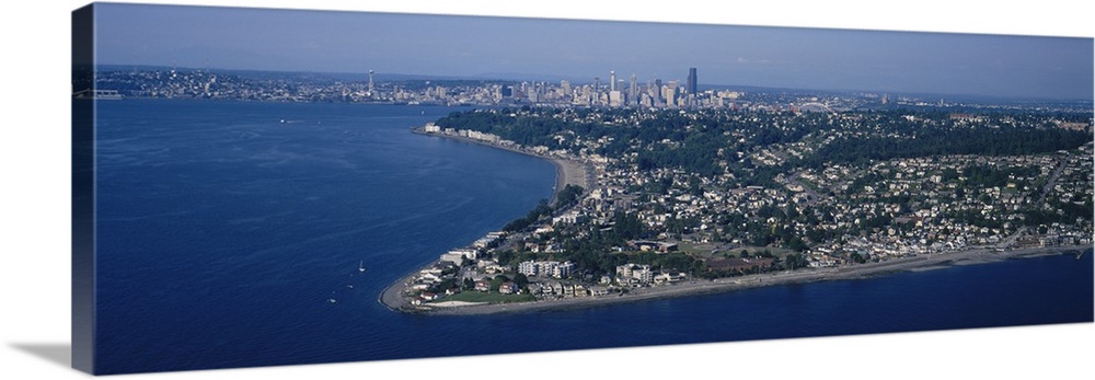 Aerial view of Alki Point, Seattle, Washington State