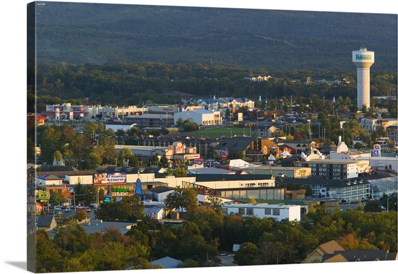 Aerial view of buildings in a city, Branson, Missouri Great Big Canvas