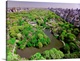 image thumbnail of Aerial view of Central Park in spring near Columbus Circle in Manhattan, New York City, New York