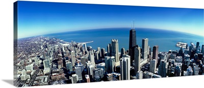 Aerial view of Chicago, Cook County, Illinois