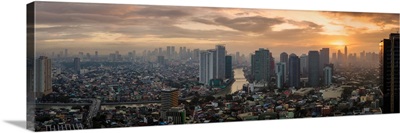 Aerial view of cityscape, Makati, Philippines