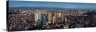 Aerial view of cityscape, Makati, Philippines